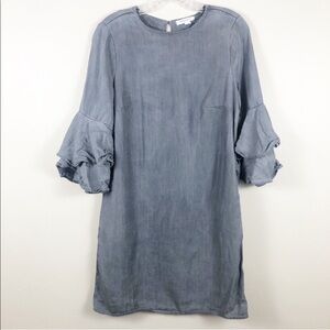 BEACHLUNCHLOUNGE Gray Stacked Ruffle Sleeve Dress